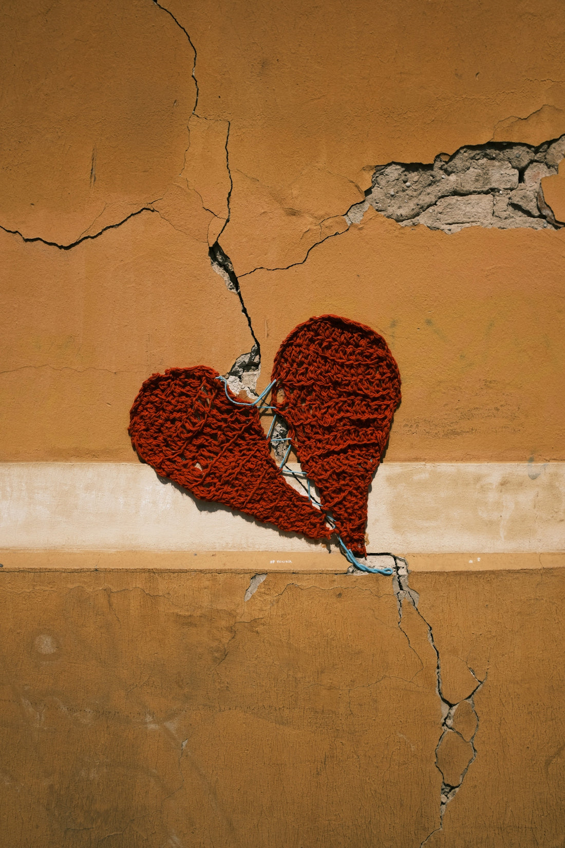 red heart shaped hanging decor