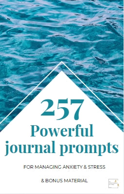 this image shows the front cover of the journal prompts for anxiety and stress.