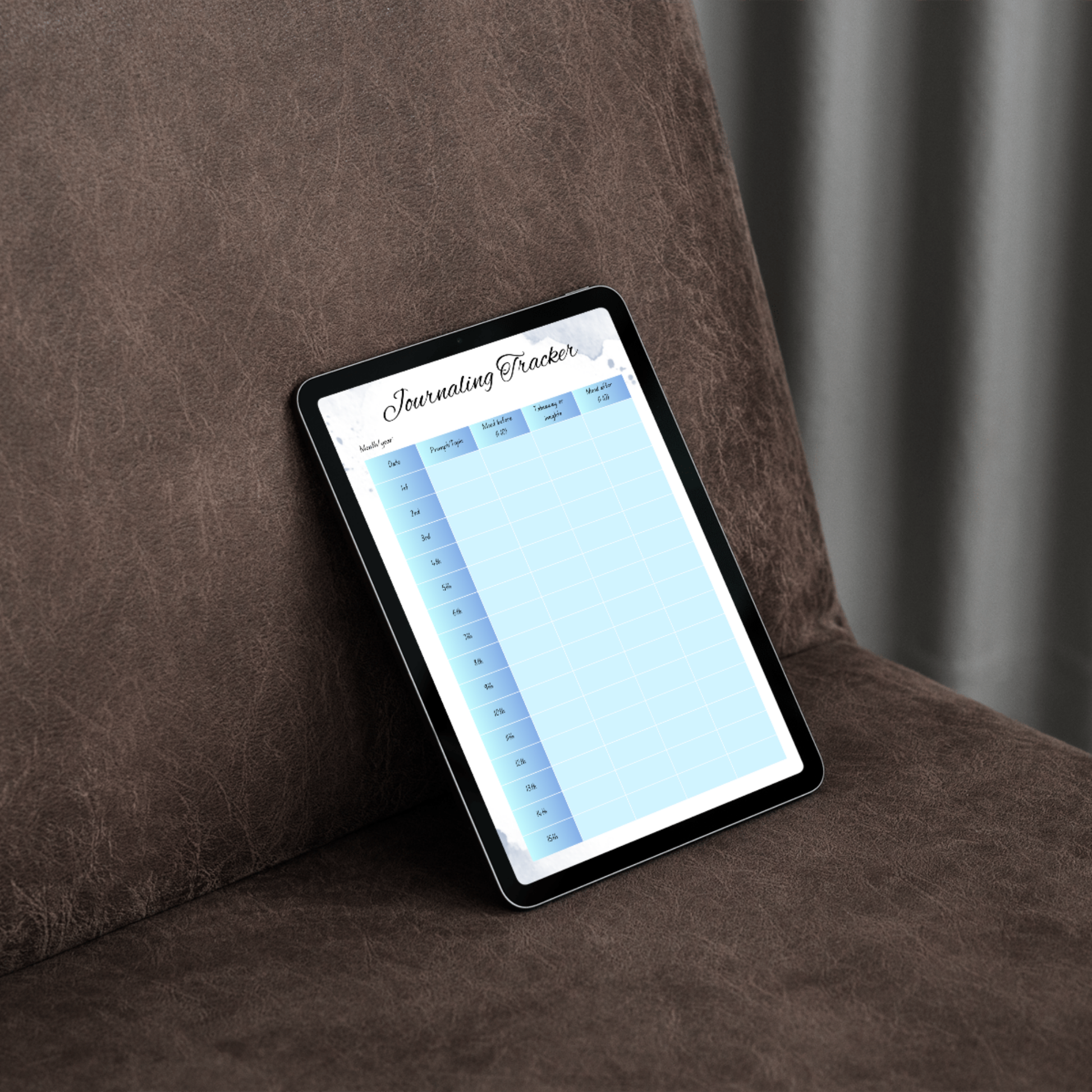 journaling tracker page from our journal prompts for managing anxiety and stress. this workbook contains 257 journal prompts and bonus material.