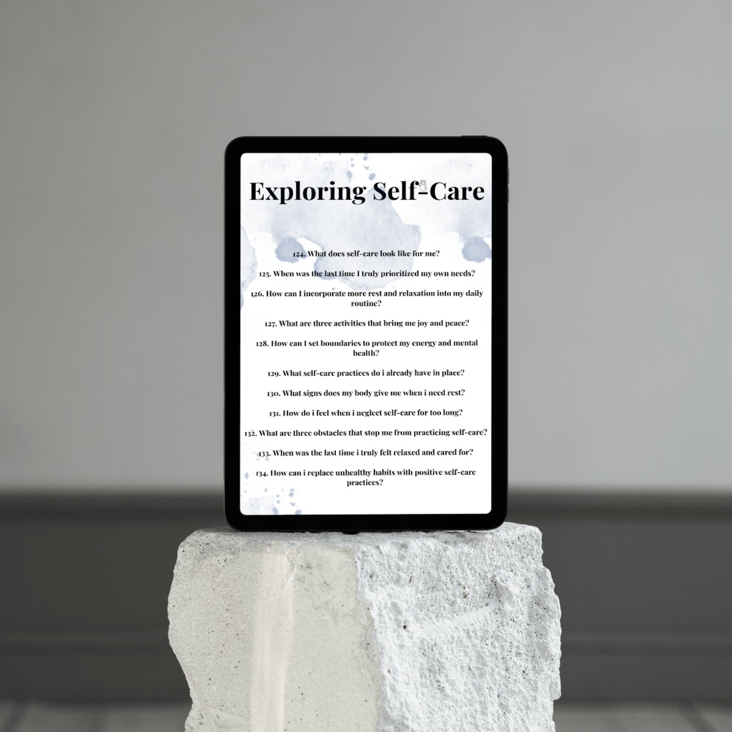 exploring self care page from our journal prompts for managing anxiety and stress. this workbook contains 257 journal prompts and bonus material.