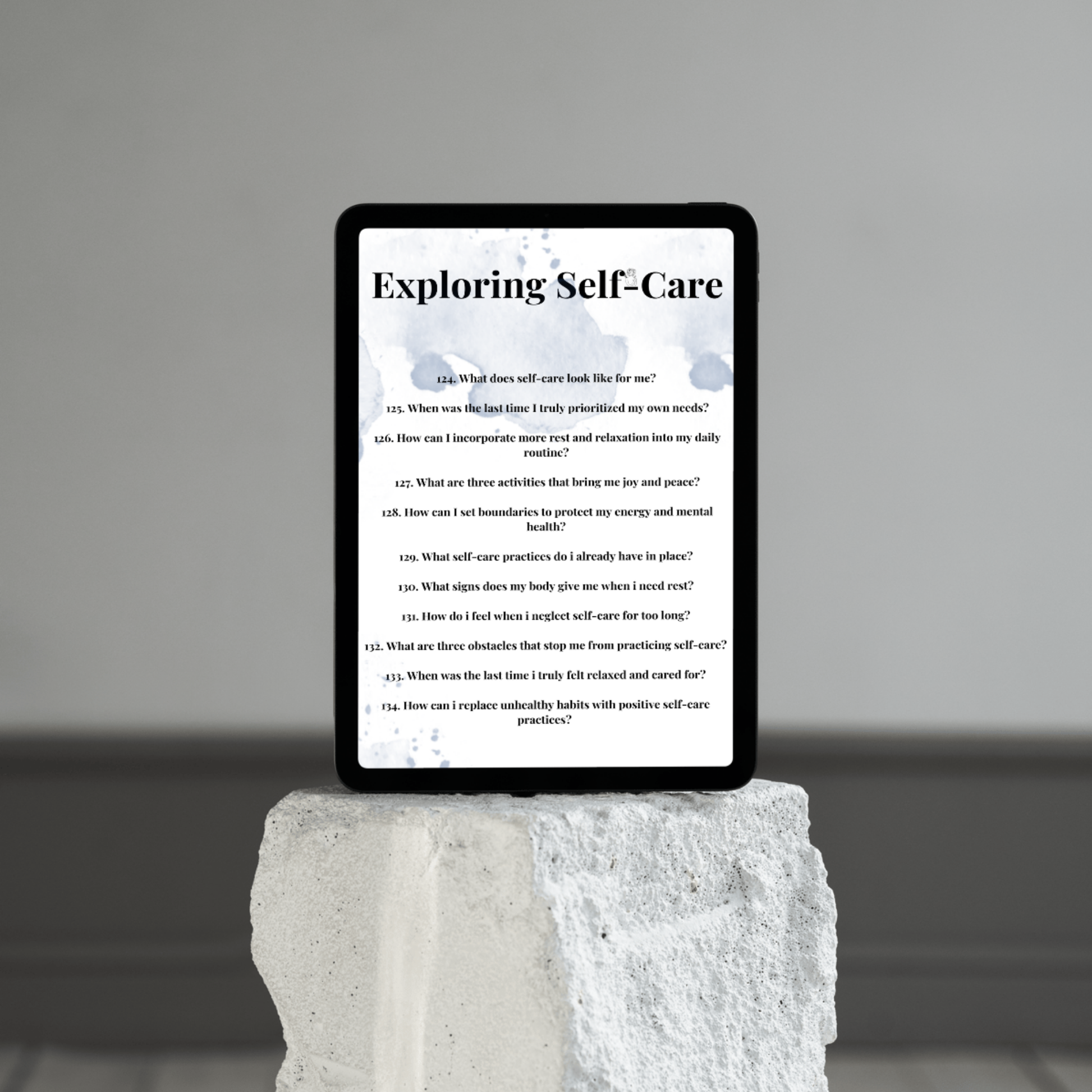 exploring self care page from our journal prompts for managing anxiety and stress. this workbook contains 257 journal prompts and bonus material.