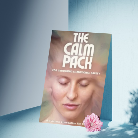 This image shows the front cover of our free digital download 'The Calm Pack'. This download is a mini pack covering grounding and emotional safety. It is free to download and print and is available to the general public and businesses.