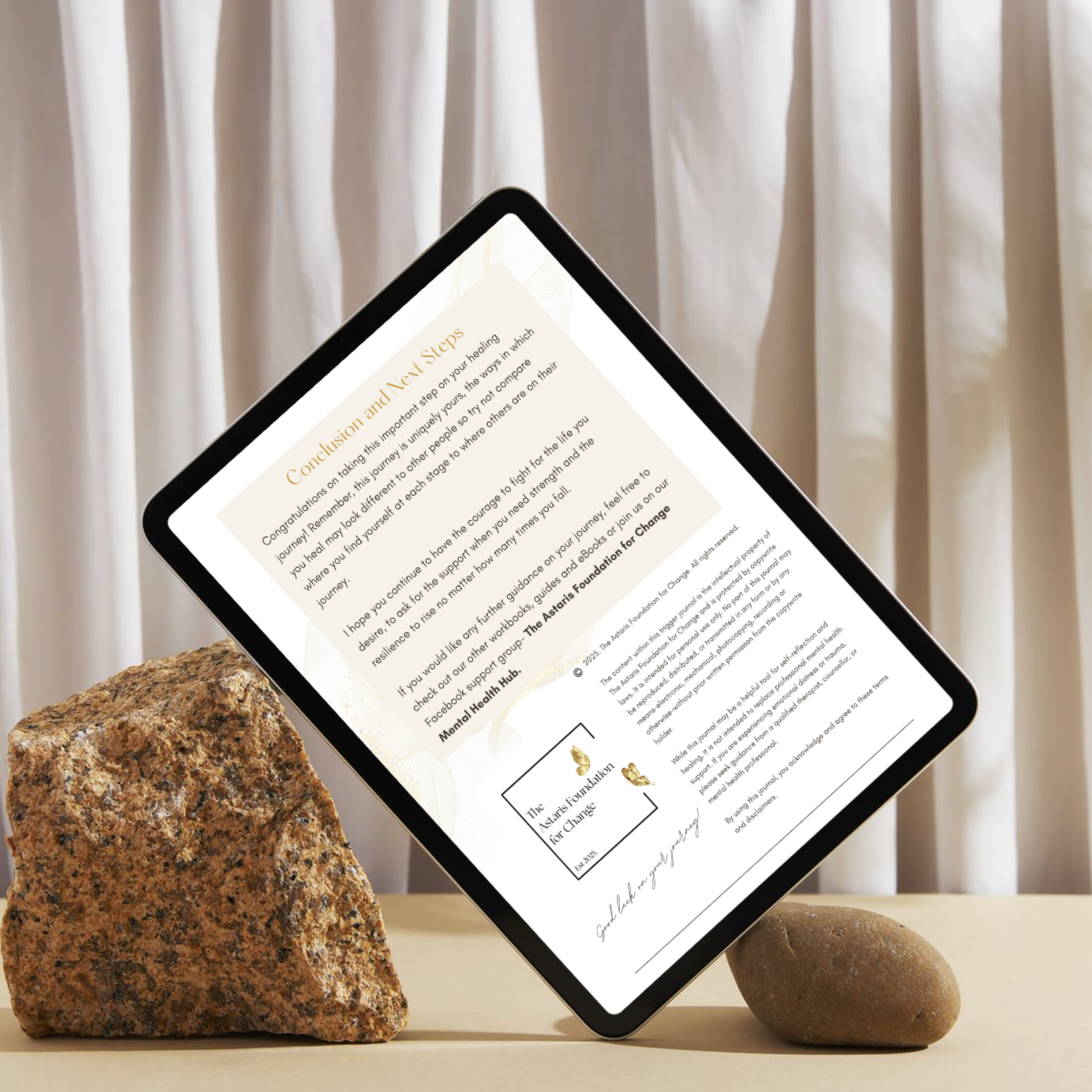 conclusion page from our coping skills workbook. this workbook contains practical tools for managing emotions, overcoming triggers and building resilience. 