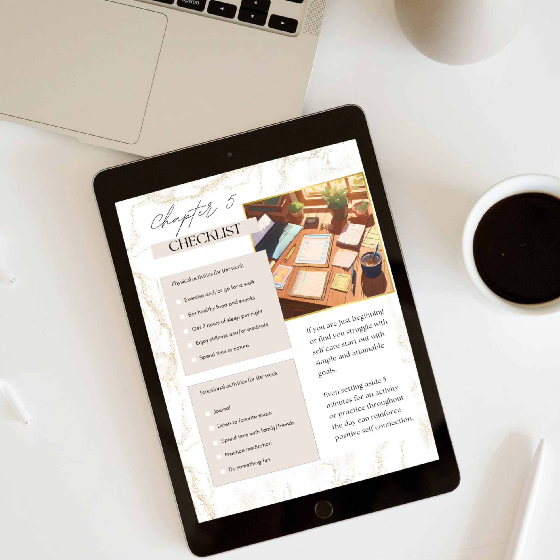 checklist page from our guided emotional resilience journal. this journal contains practical tools for emotional resilience, coping skills, boundary setting, crisis management and more.