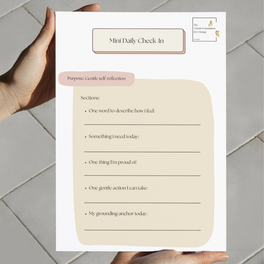 mini daily check in digital therapy tool. available free to download and print
