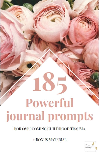 this picture shows the front cover of the journal prompts for overcoming childhood trauma.